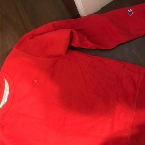 Red Champion Crewneck Sweatshirt